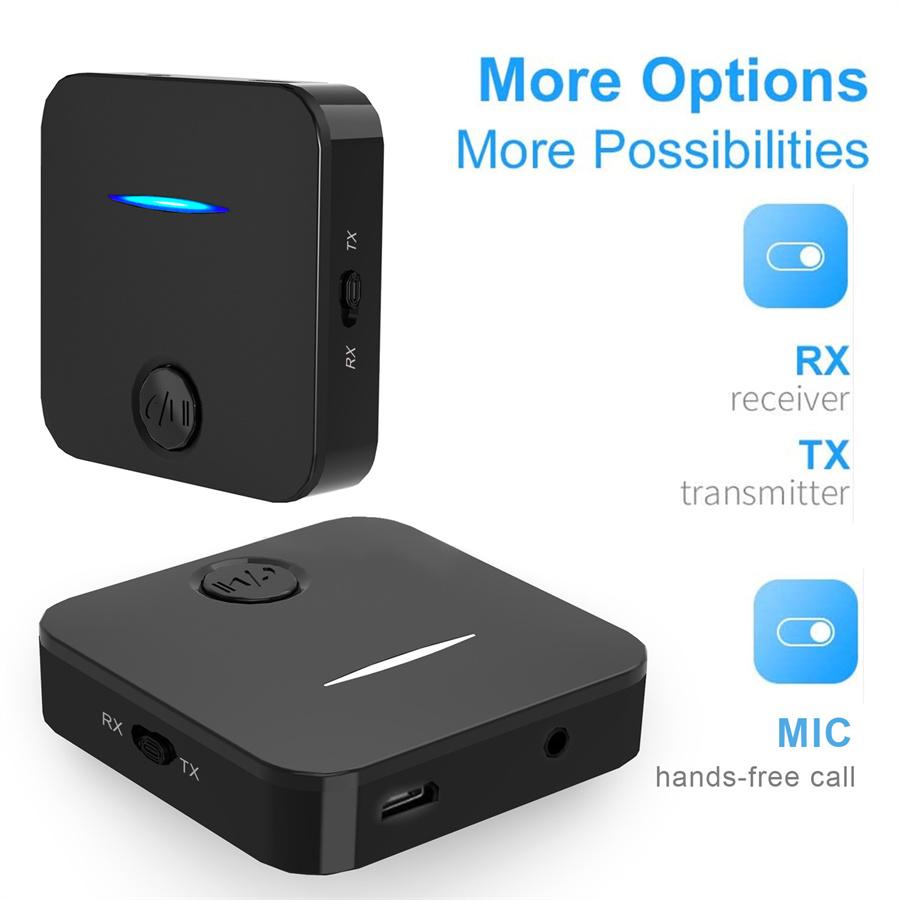 2in1 Bluetooth Transmitter & Receiver Wireless Stereo Audio Adapter A2DP Home TV