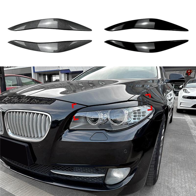 M63K - Pre BMW radu 5 F10 F11 začiatok 2011-2014 Kryt predného svetlometu Ozdobná lišta Kryt obočia Dekoračná nálepka
