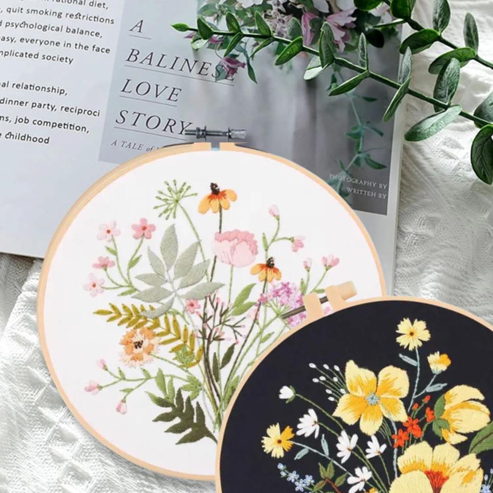 Embroidery Hoop Set 3 Pcs Yellow Flowers [D-Zh5]