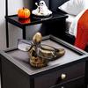 Skull Head Sculpture Eyeglass Holder Resins Glasses Stand Spectacle Display Rack for Desk Decoration and Home Office Use