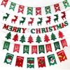 Adorable Cartoon Style Christmas Flags Featuring Snowmen And Christmas Trees For Celebrations