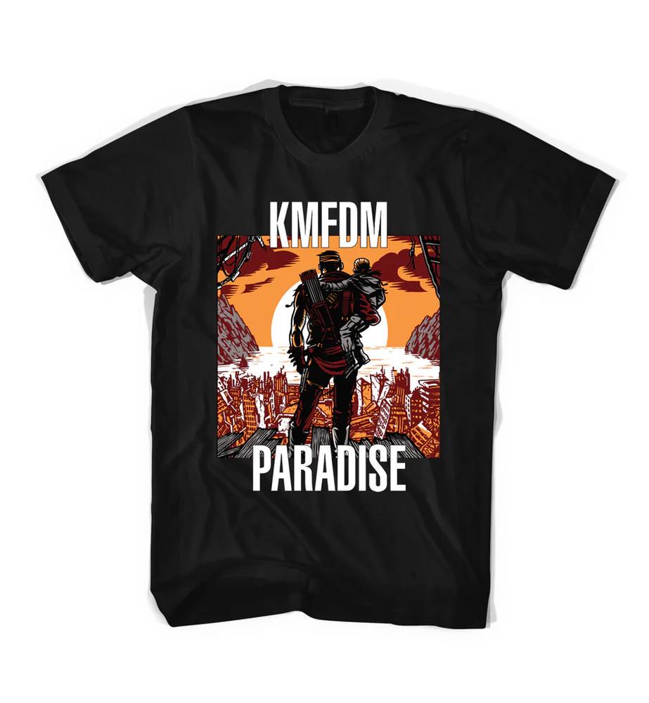 Vtg KMFDM Band Paradise Album Short Sleeve Cotton Black T Shirt For Men SE233 Unisex T-Shirt XXXL