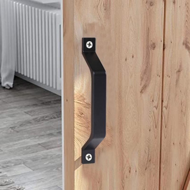 2Pcs Elegant Sliding Barn Door Handles 6.10Inch Aluminum Alloy Pull Accessory for Kitchen Cabinets and Furniture Door