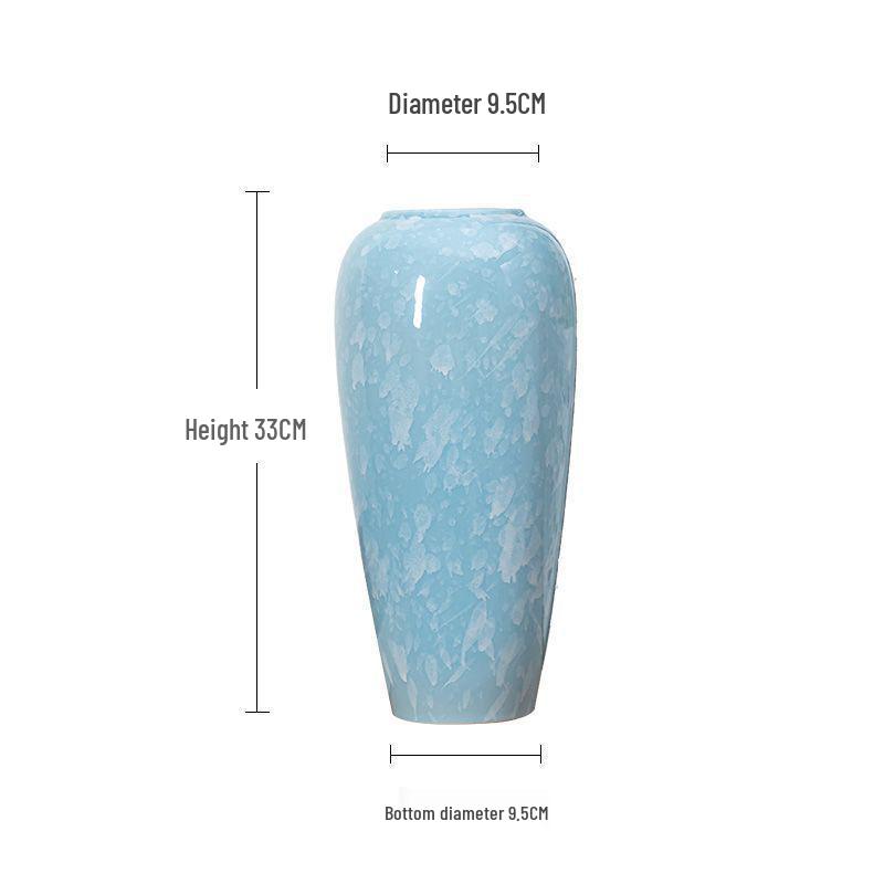 Jingdezhen Falling Cherry Blossom Ceramic Vase for Hydroponic Floral Arrangements