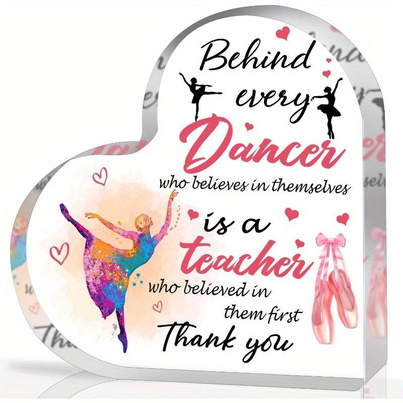 

Сувенир «Сердце учителя танцев» - Элегантный акриловый подарок для инструкторов в знак признательности чистый