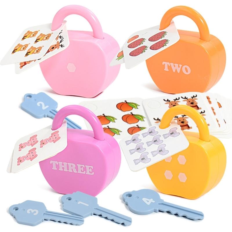 Children Counting Game Key Set for Toddlers Number Matching Fun Table Game Number Matching for Children