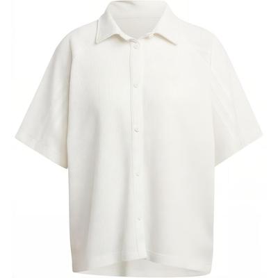 Originals Fashion Knitted Loose Shirt Simple Striped Straight Loose Classic Sports Short Sleeve Shirt Women Shirts White IS2329