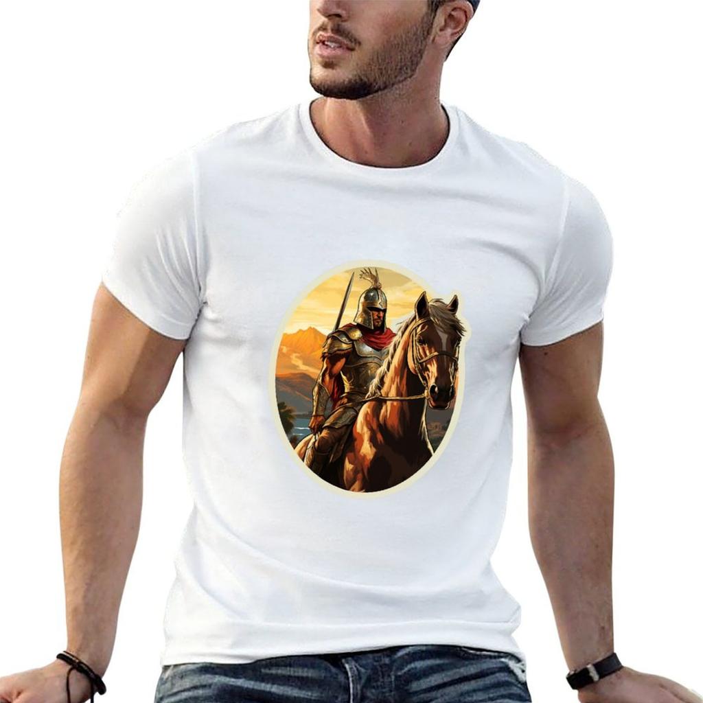 Cyber Spartan Horse Sparta Spartan Warrior Spartan Blue Warrior Tshirt Basic Simple Casual Short Sleeve Tee