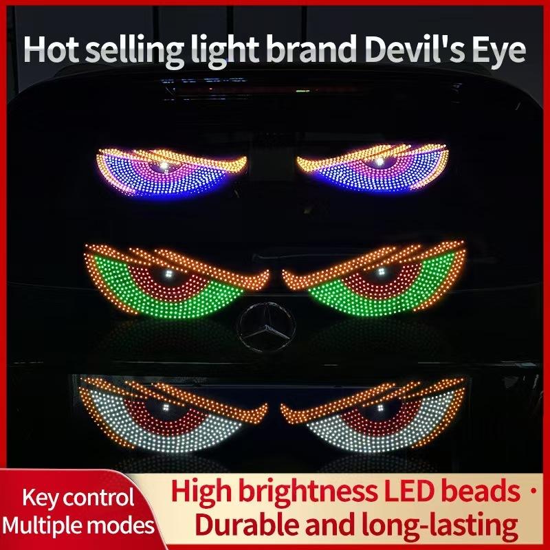 RGB Dynamic Demon Eye Decorative Light Truck Devil's Eye Light Led Display Decor Pixel Panel Windshield USB 5V Multi-Mode Lamp
