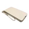 New COACH Double Zip Wallet Leather Card Holder, Clutch Wallet Medium Size Women's Saddles Brown Monogram & White C5576-IMDJ8