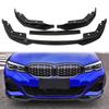 Front Lip Corner Splitter for 19-21 BMW 3 Series G20, Gloss Black Decorative Trim