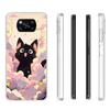 Anime Cute Black Cat Meow Phone Case For Xiaomi Poco X7 X6 X5 Pro F7 Ultra Redmi 15C 15 13C 13 12C 12 10 10A 10C 9 9A 9C 9T Cove