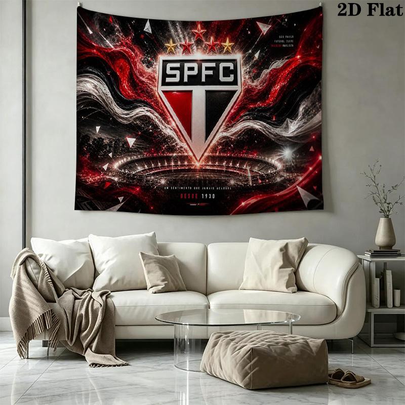 Sao Paulo FC Wall Tapestry Aesthetic Wall Hanging Printed Fabric Blanket Decorative Tapestries for Bedroom Living Room Home Decor