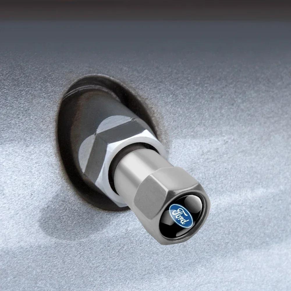 Nowa Naklejka Samochodowa 2026 Nowa 2025 Gorące 4 szt. Stylizacja Samochodu Nakładka na Zawór Koła Opony Dla Ford Mustang Focus 2 3 4 Mondeo Fiesta Ec