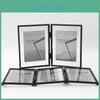 Porta-Retrato Duplo Transparente Dobrável de 5 e 7 Polegadas para Decoração de Casa e Presente