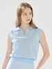 LORDLOAR Signature Summer Collared Sleeveless Knit S/Blue