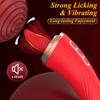Sucking Tongue Vibrator G-Spot Nipple Clitoris Stimulator 2 In 1 Tongue Vibrating Dildo Female Masturbator Adult Products