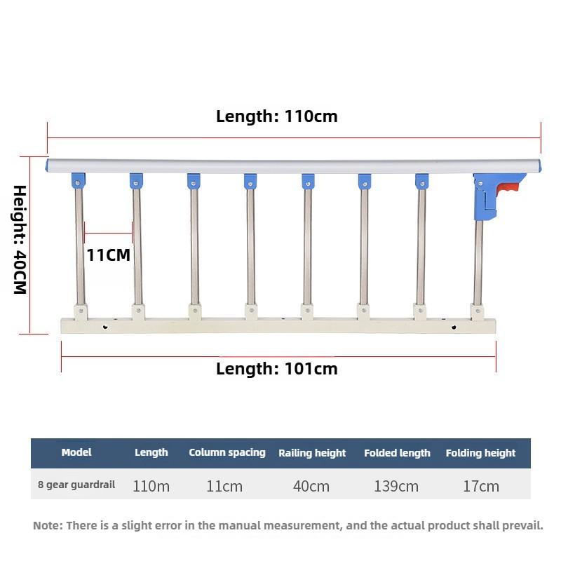 Dormitory Protective Bed Fence Household Foldable Armrest Elderly Anti Fall Guardrail Getting Up Assistive Device