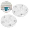 2 Pack Plastic Rotating Display Platform 360 Degree Clear Turntable Multipurpose Living Room Kitchen Organization