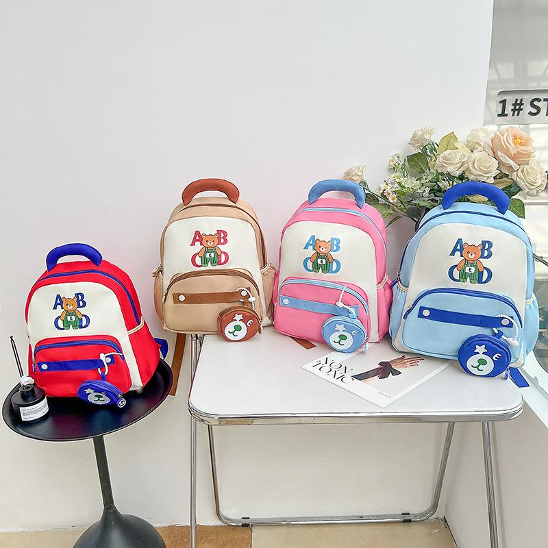 School Bag Cartoon Children's New Children's Backpack Cute Bear Backpack Leisure Bag