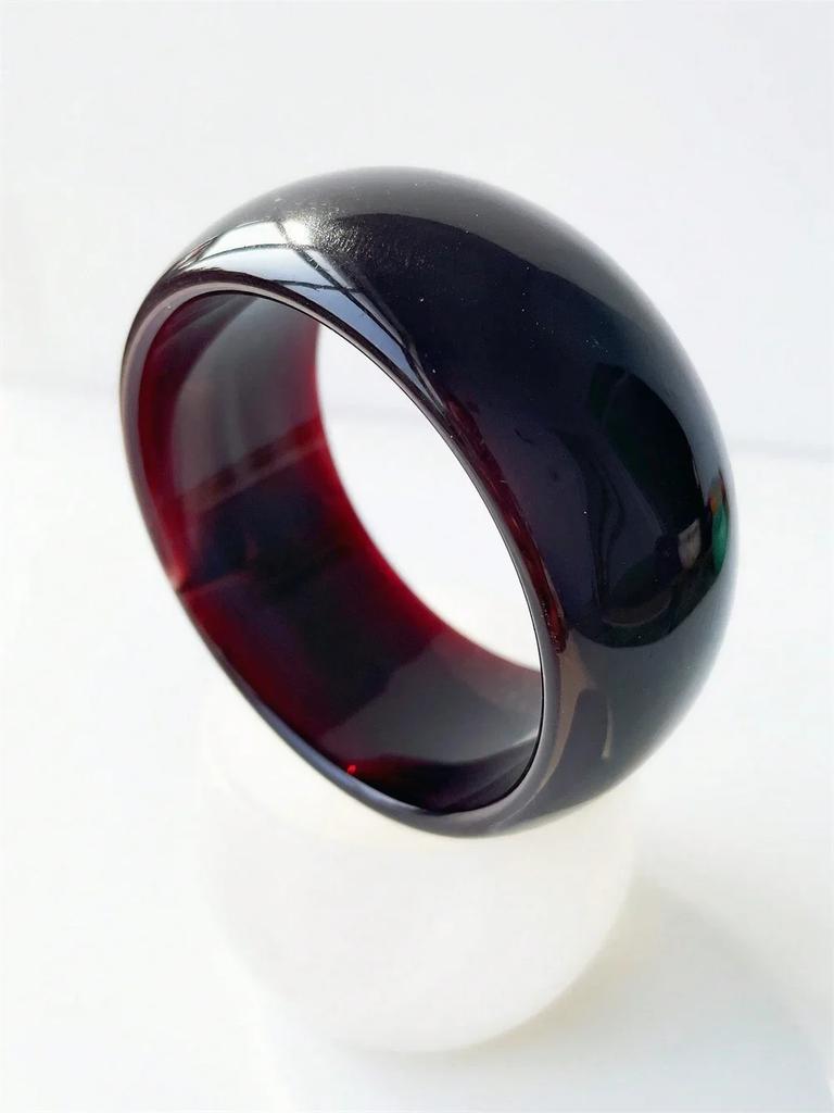 Exaggerated Niche Multicolored Jelly Colored 34MM Wide Face Thick and Big Temperament Bracelet Made Friendly Resin Trend Bangle