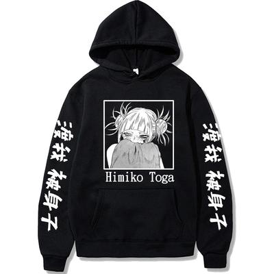 My Hero Academia Streetwear bluza Hhimiko Toga Anime bluza z kapturem ponadgabarytowych w stylu Casual, z nadrukiem bluzy z kapturem mężczyźni kobiety swetry ubrania
