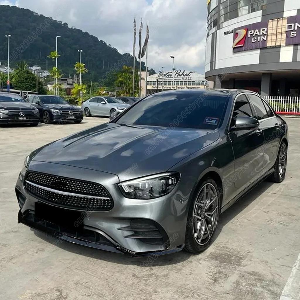 For Mercedes Benz E-Class W213 C238 S213 E200 E300 E450 2020 2021 2022 2023 Front Bumper Diverter Lip Spoiler Modification Kit