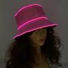 EL Wire LED Bucket Hat Flashing Modes Glowing Light Cap Fashion Flashing Glow Hat  Birthday Party
