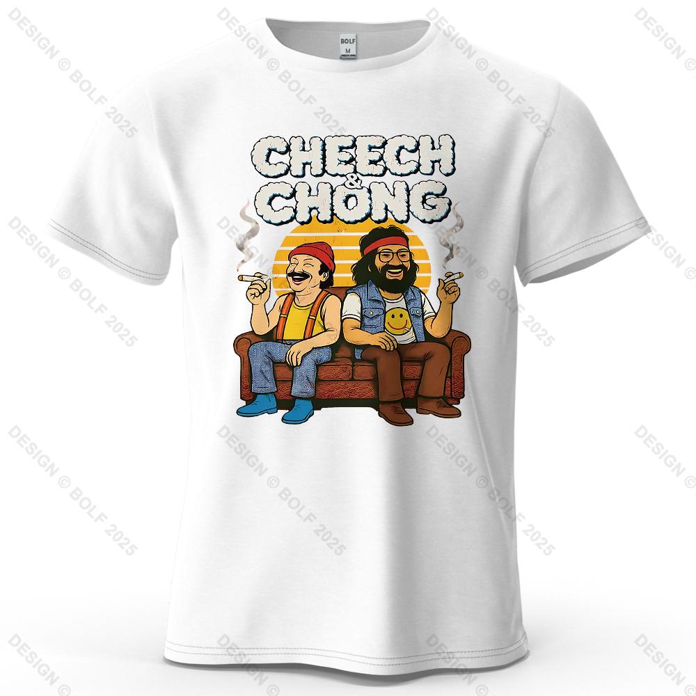 

Чоловіча футболка з мультяшним принтом CHEECH & CHONG 100% бавовна Оверсайз Ретро Смішні Графічні Футболки для Жінок Топи Футболки Вуличний одяг L