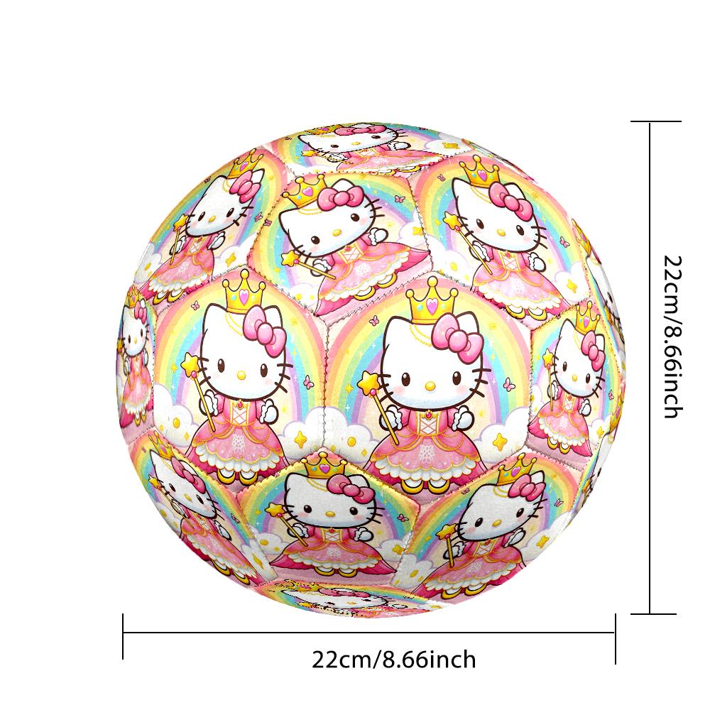 1pc Hello Kitty Pattern Football, Standard Size 5 Soccer Ball Stylish Sport Football for Competition Play and Training