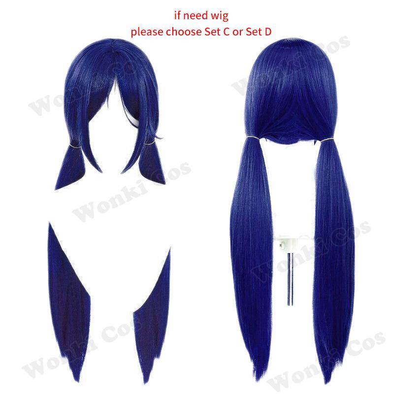 Game Miside Crazy Mita Cosplay Costume Wig Role Play Yandere Mita Mira Jk Uniform Halloween Outfits