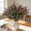 Artificial Plastic Plants Leaves Green Eucalyptus Branch Garden Vase Home Room Valentine's Wedding Wreath Decora Gift Fake Props