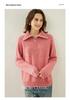 Women's Autumn/Winter Cashmere Lapel Half-Zip Sweater - Casual Knit Pullover