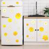 Tj9002 Hand-Painted Yellow And White Small Daisy Bronzing Wall Sticker Decoration Living Room Bedroom Background Self-Adhesive Wall Sticker