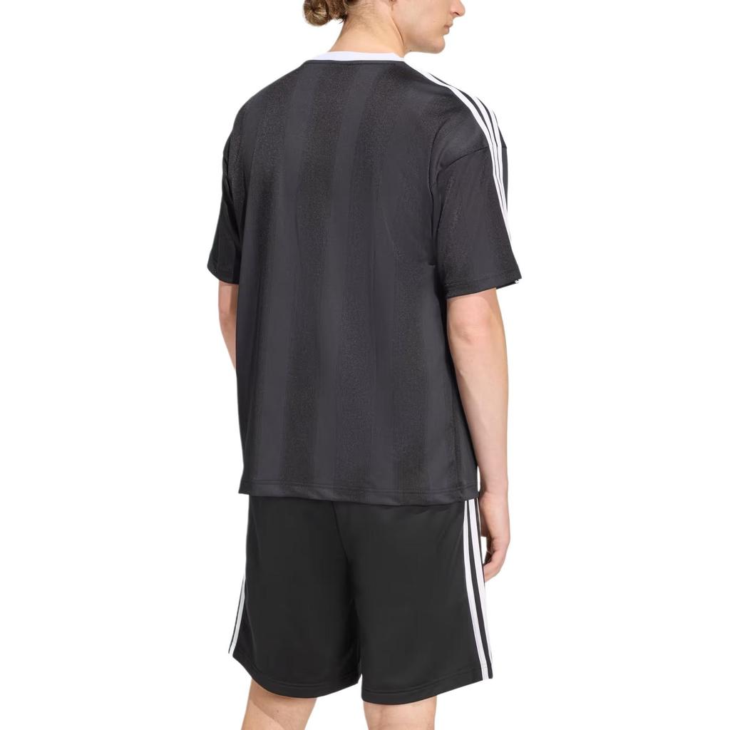 Adidas Originals Adicolor FW25 Jacquard Jersey Loose Fit Striped Crew Neck Short Sleeve T-Shirt Men Tops KD5830