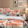 3-Piece Bedding Pillowcase Quilt Cover Set Pink Flower 2D Digital Printing Suitable For Bedroom Dormitory Decoration