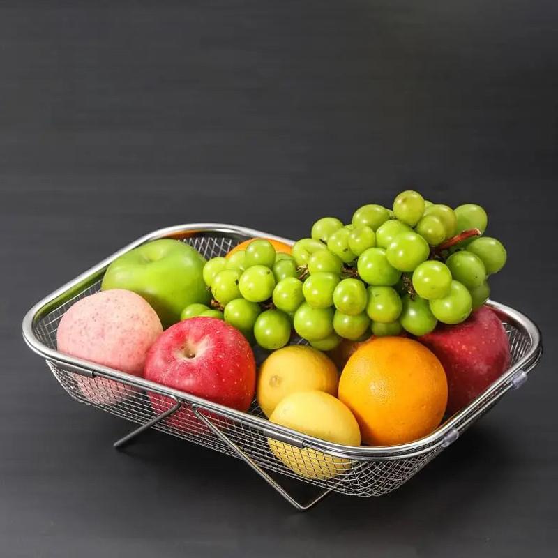 Sink Strainer Drainer Basket Stainless Steel Expandable Sink Colander Strainer Basket For Vegetables Fruits Pasta Dishes