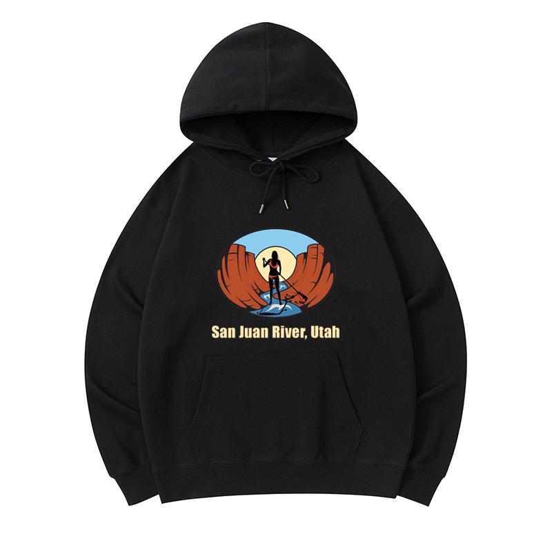 

300 GSM Men s Healthy Cotton Hoodies San Juan River Print Premium Cotton Sweatshirt