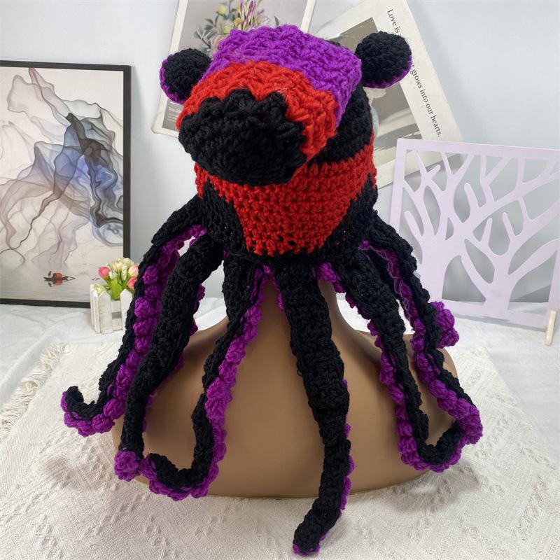 Cross-Border Adult Party Prank Crochet Octopus Hat