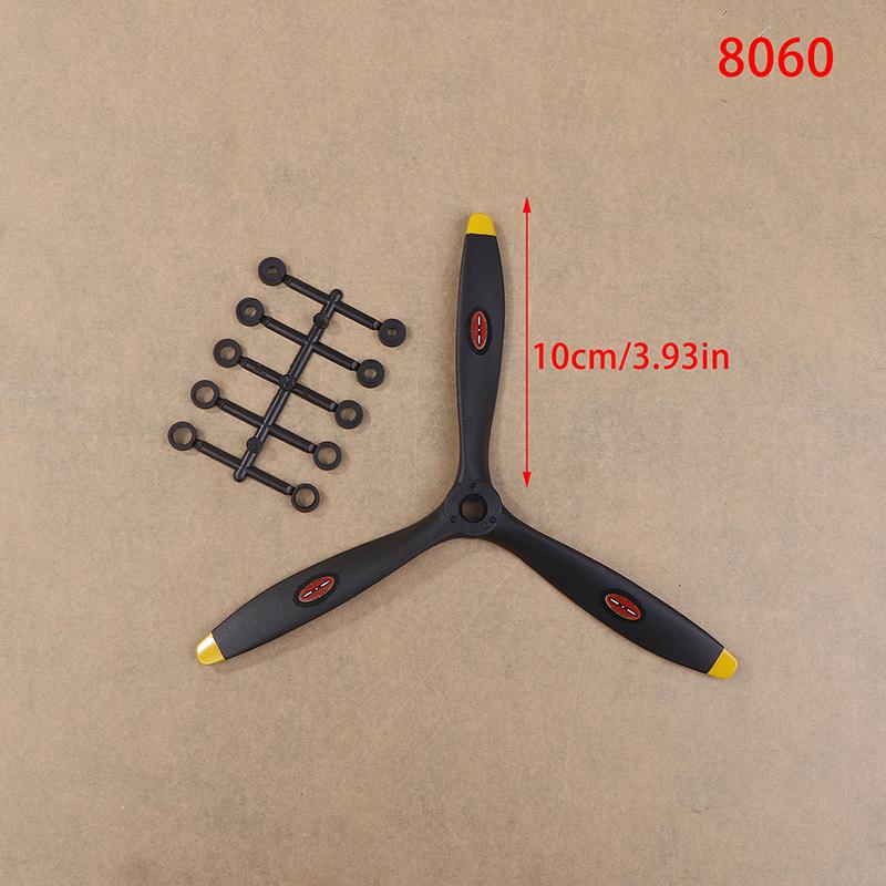 1Pcs Rc Emulated Airplane Model 8060 9060 1060 1170 1370 3 Blades Propeller Carbon Nylon For Electric/Methanol Gasoline Engine