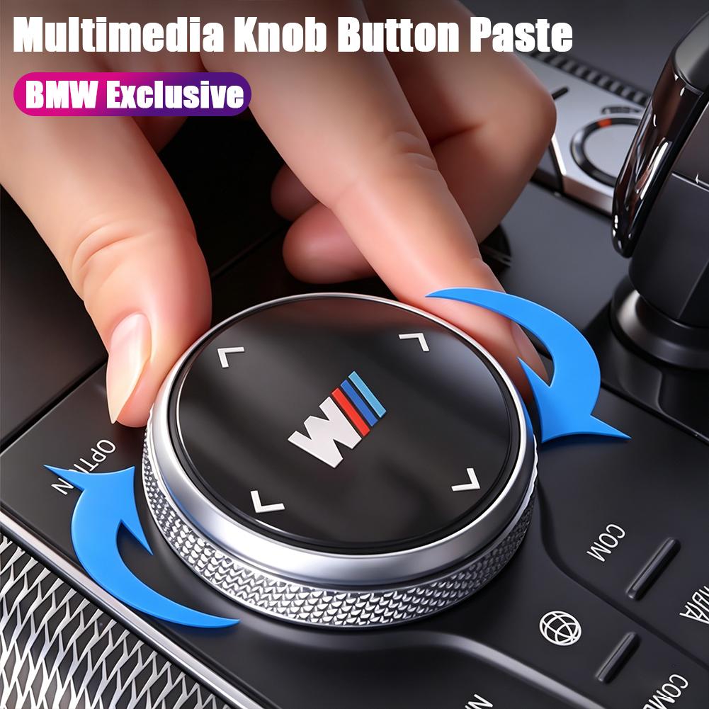 Car Multimedia Knob Button Cover Sticker Accessories For BMW E90 G80 M3 G30 M5 F82 F83 F20 F21 G42 F95 F96 G06 G07 M2 M4 M8 G14 DV1