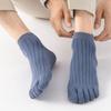 5 Pairs Summer Five Finger Socks for Men Thin Cotton Toe Socks with Separate Fingers Low Cut Ankle Sports Socks High Quality