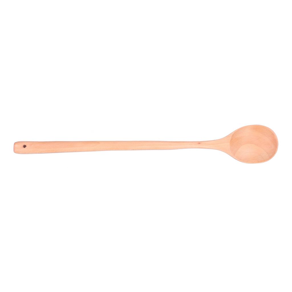 Wooden Spoon Long Handle Design Exquisite Texture Wood Serving Spoons for Kitchens and