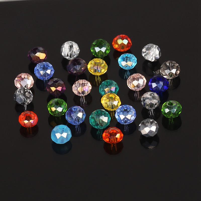 2mm Flat Crystal Wheel Beads DIY Glass Loose Beads Handmade Beading Accessories