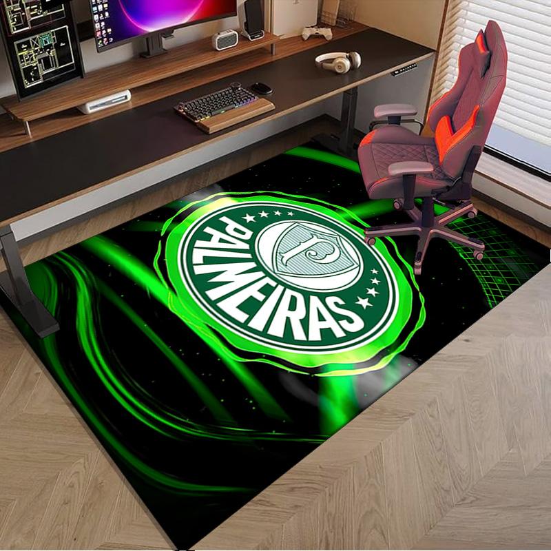 Green And White Passion Printed Area Rug for Office, Chair Rug, Decorative Carpet Floor Mat, Large Size Fan gifts Christmas gifts