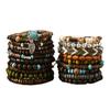 TEMU New 20-piece Set of Coconut Shell Wood Beads Beaded Elastic Line Men's Bracelet Bracelet Bracelet
