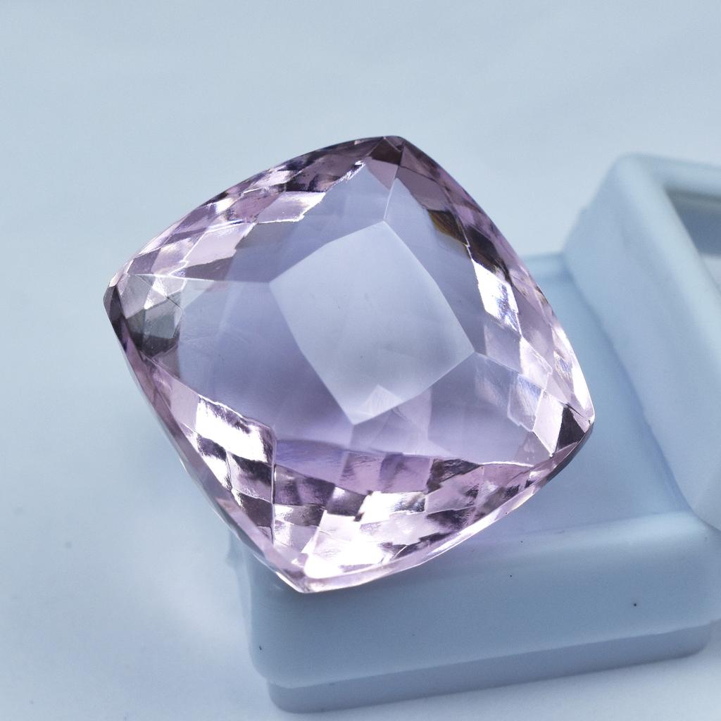 Pink Sapphire Lab-Created 79.70 Ct Square Cushion Cut CERTIFIED Loose Gemstone AR-1294