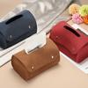 Factory Hot Selling Car Seat Headrest Hanging Leather Tissue Boxes Paper Cover Holder with Detachable Handle Affordable Price
