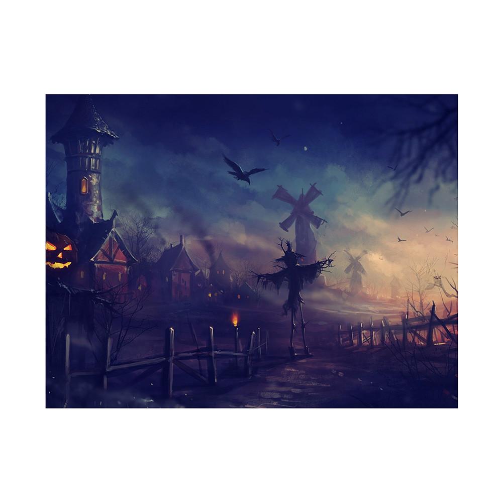 Halloween Cemetery Backdrop for Birthday,Youngsters Shower,Graduation Party Decor,Photography Background,Halloween Decor