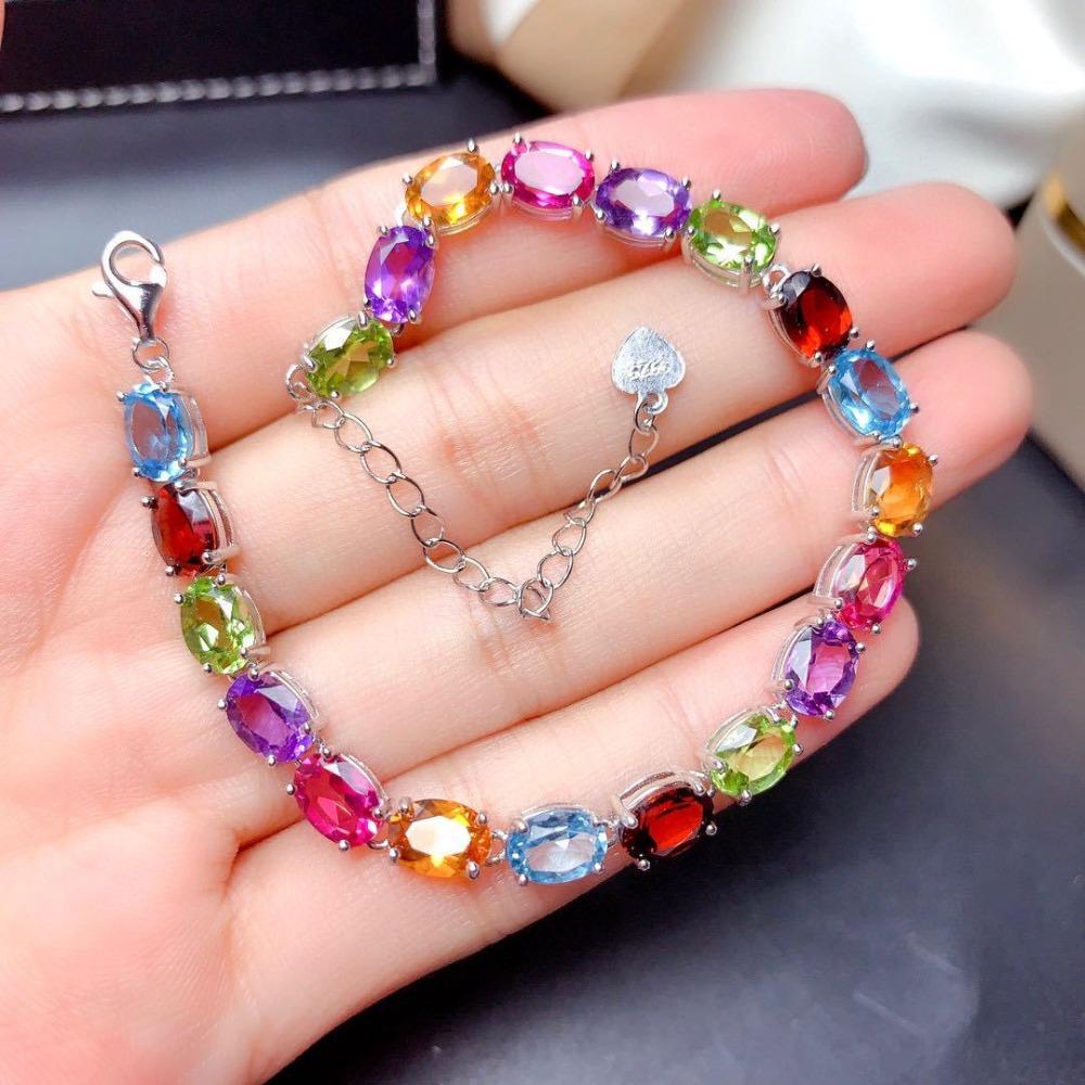 

Exquisite Gemstone Bracelet for Women Unique Design Full Diamond Egg Shaped Hand Jewelry